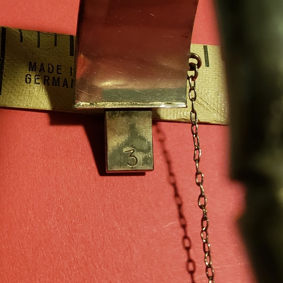 Vintage 925 Sterling Silver Etched Leaf Hinged Cuff Bracelet - Picture 7 of 8